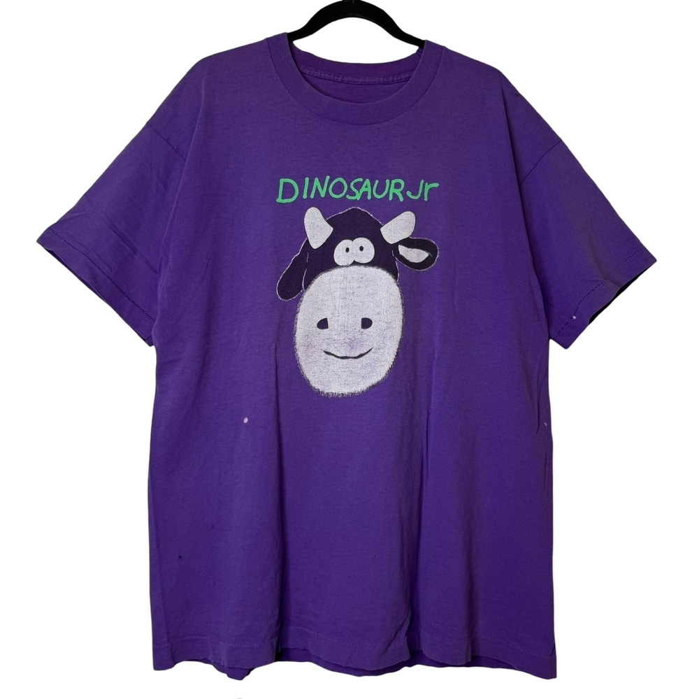 Vintage 90s Dinosaur Jr Cow Gorilla T-Shirt Purple XL Single Stitch Band Tee